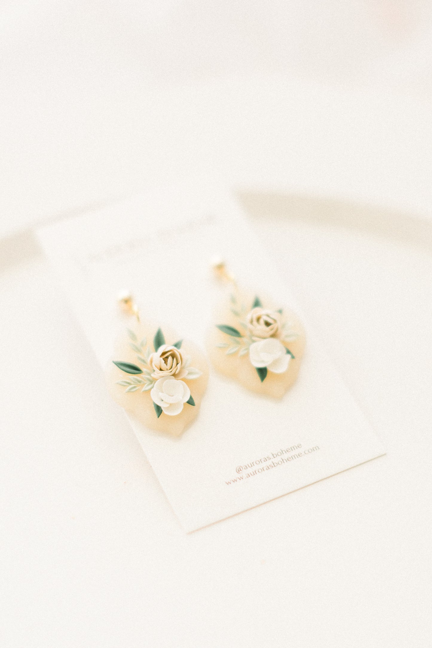 Florals on Translucent Dangle V1