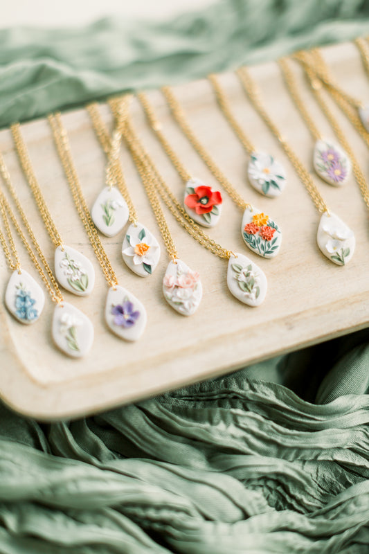 Custom Birth Flower Necklace
