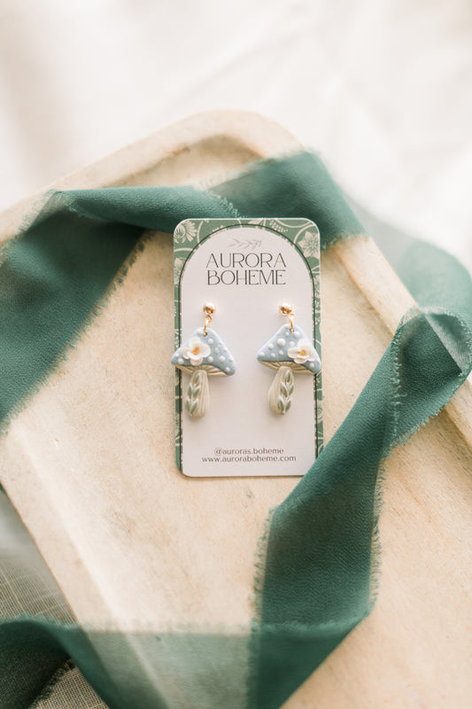 Baby Blues Mushroom Dangle