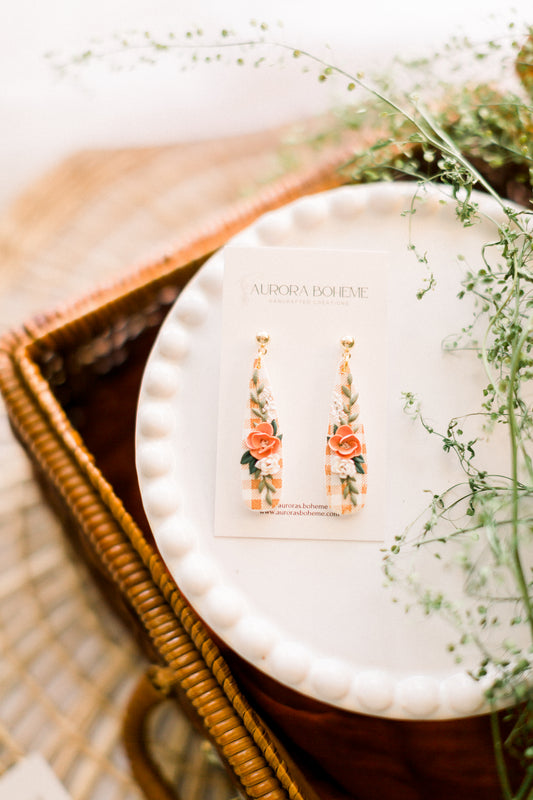 Orange Picnic Floral Dangle